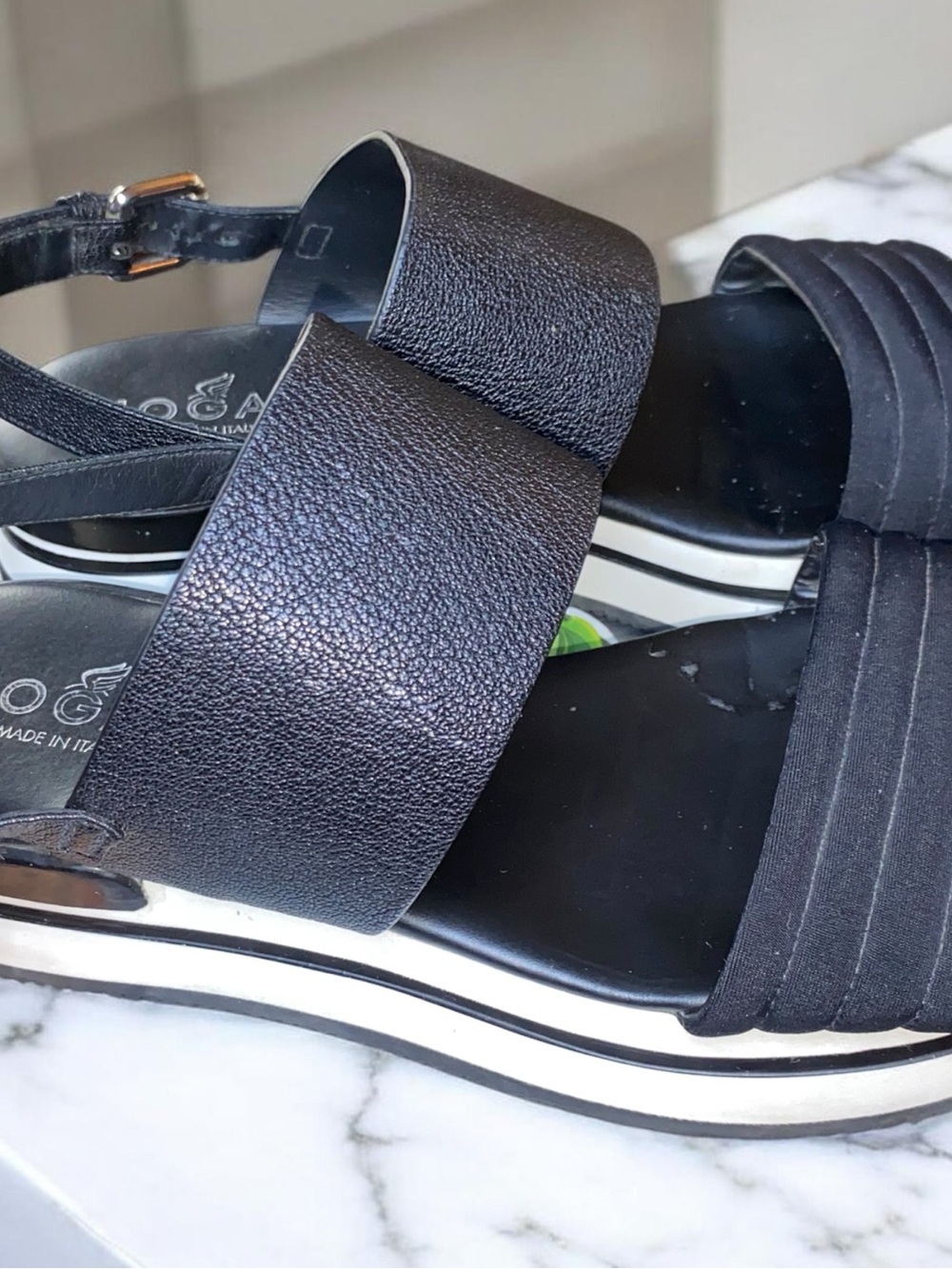 Hogan H257 Maxi Platform Sandals sz 9 Luxury Italian Sport